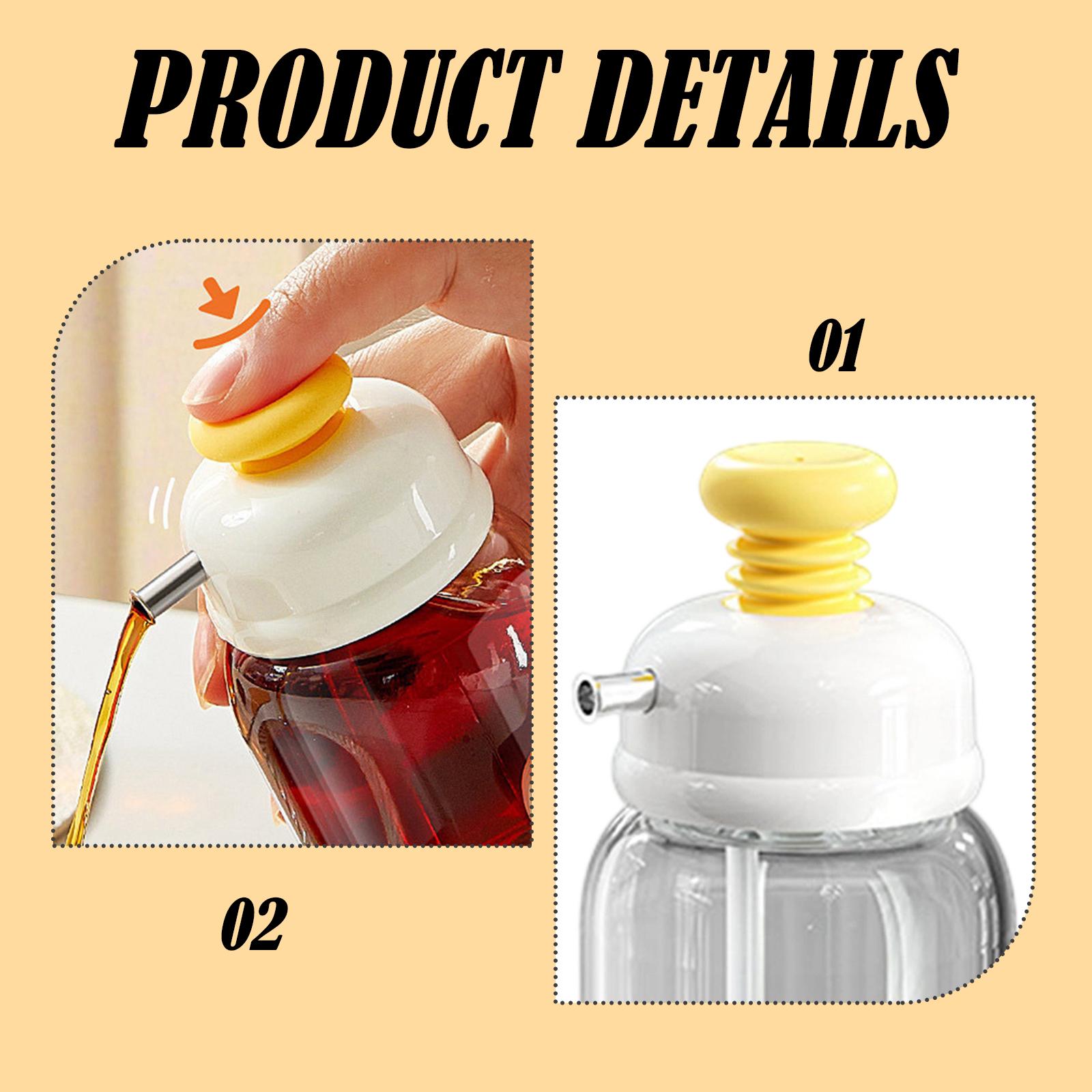 Kitchen Glass Baking Set - Olive Oil Dispenser Press on Sesame