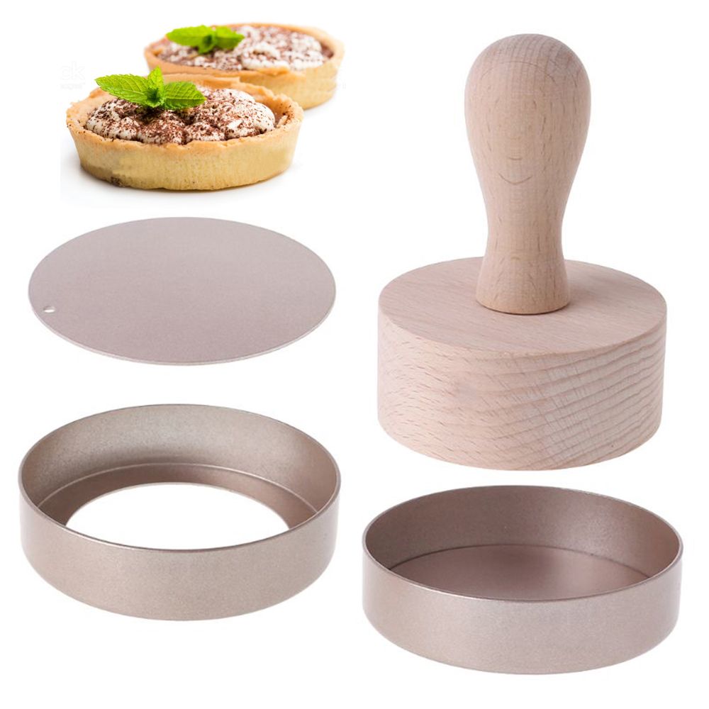 Tart Pan Loose - Novelty 3.5inch Wood Handle Dessert Loose