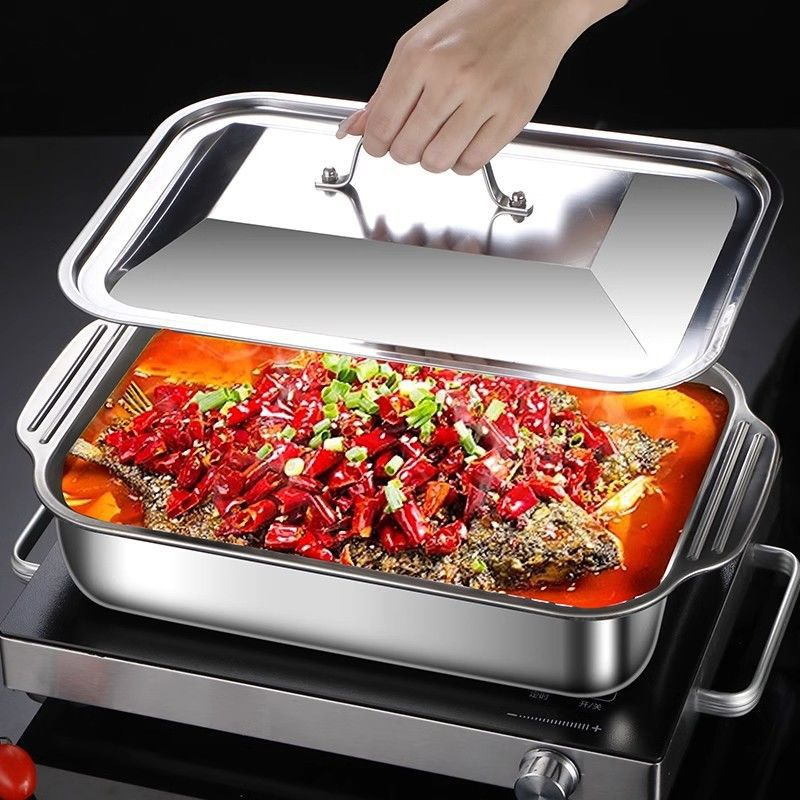 Kitchen Baking Ware - Stainless Steel Deep Baking Pan with
