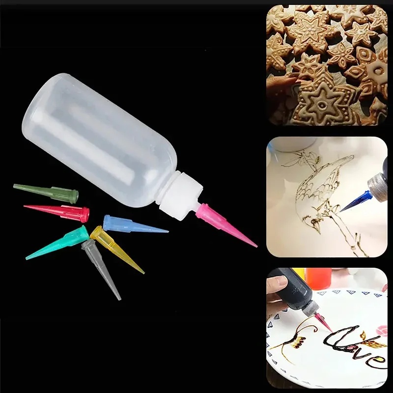 Kitchen Baking Drawing - 1-6Set Cream Jam Painting Squeeze Bottles