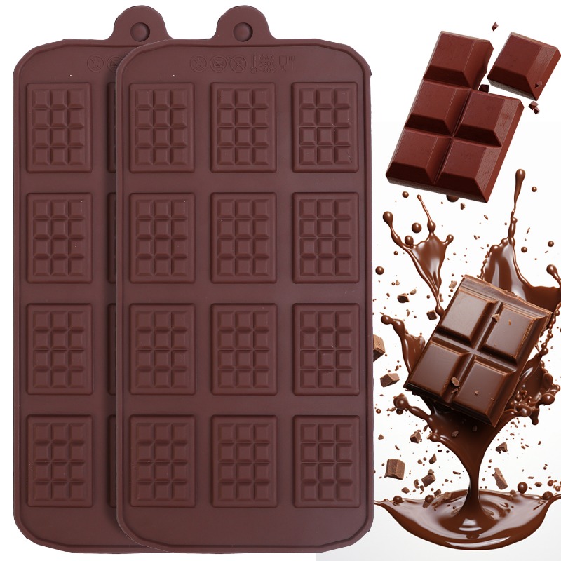 Kitchen Baking Decor - Silicone Chocolate Mold 12 Even Fondant