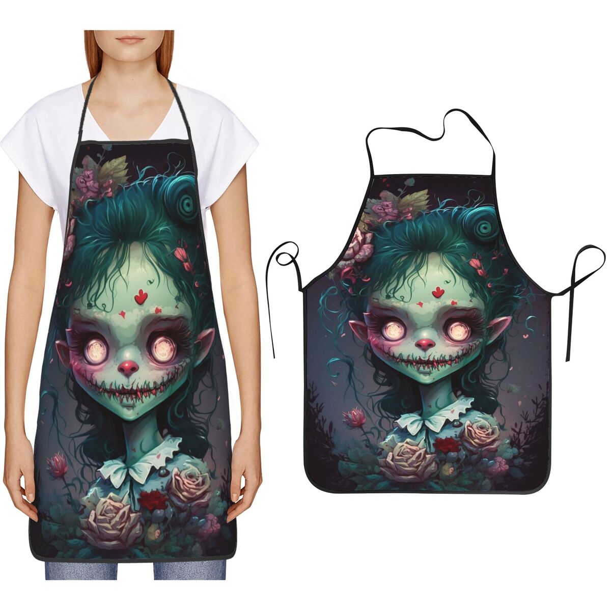 Kitchen Nightmares Baking - Horror Nightmare Zombie Girl Print Dark