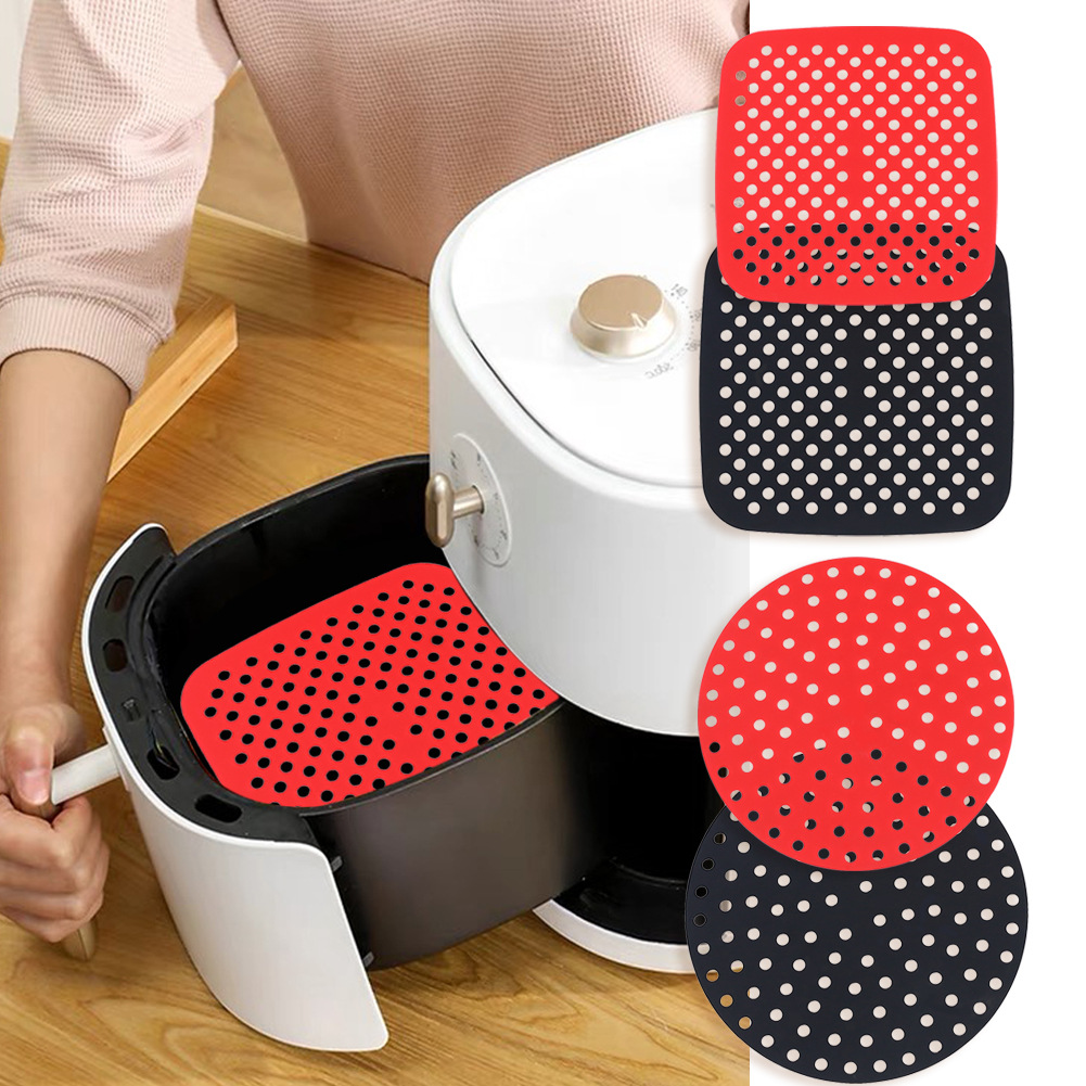 Kitchen Baking Ware - Reusable Silicone Air Fryer Mat Kitchen