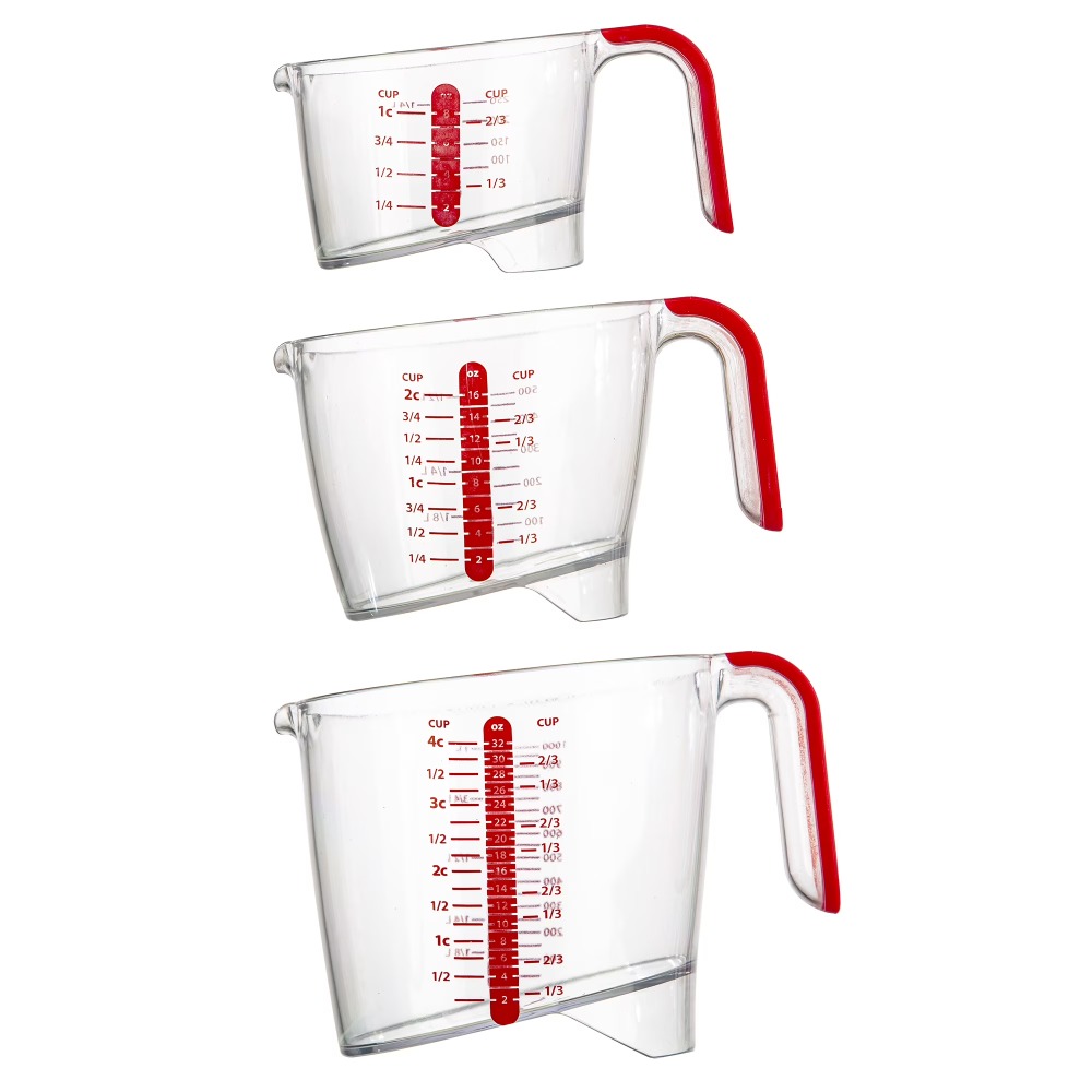 3 Piece Liquid Measuring Cup S - Kitchen Glass Baking Set recension och pris