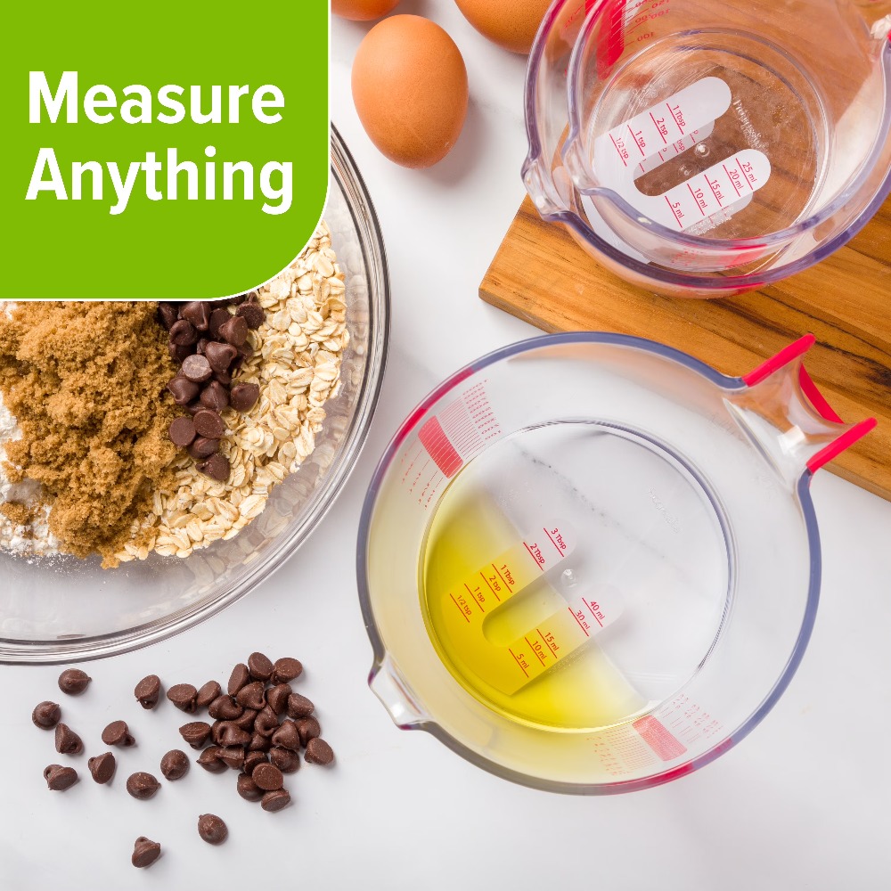 3 Piece Liquid Measuring Cup S - Kitchen Glass Baking Set recension och pris