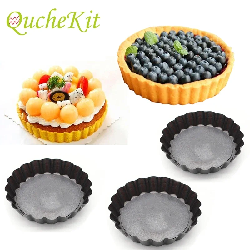 6Pcs Non-Stick Tart Quiche Fla - Tart Pan Loose recension och pris