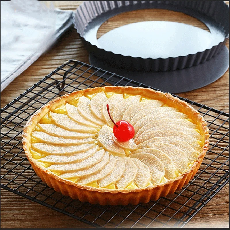 6Pcs Non-Stick Tart Quiche Fla - Tart Pan Loose recension och pris