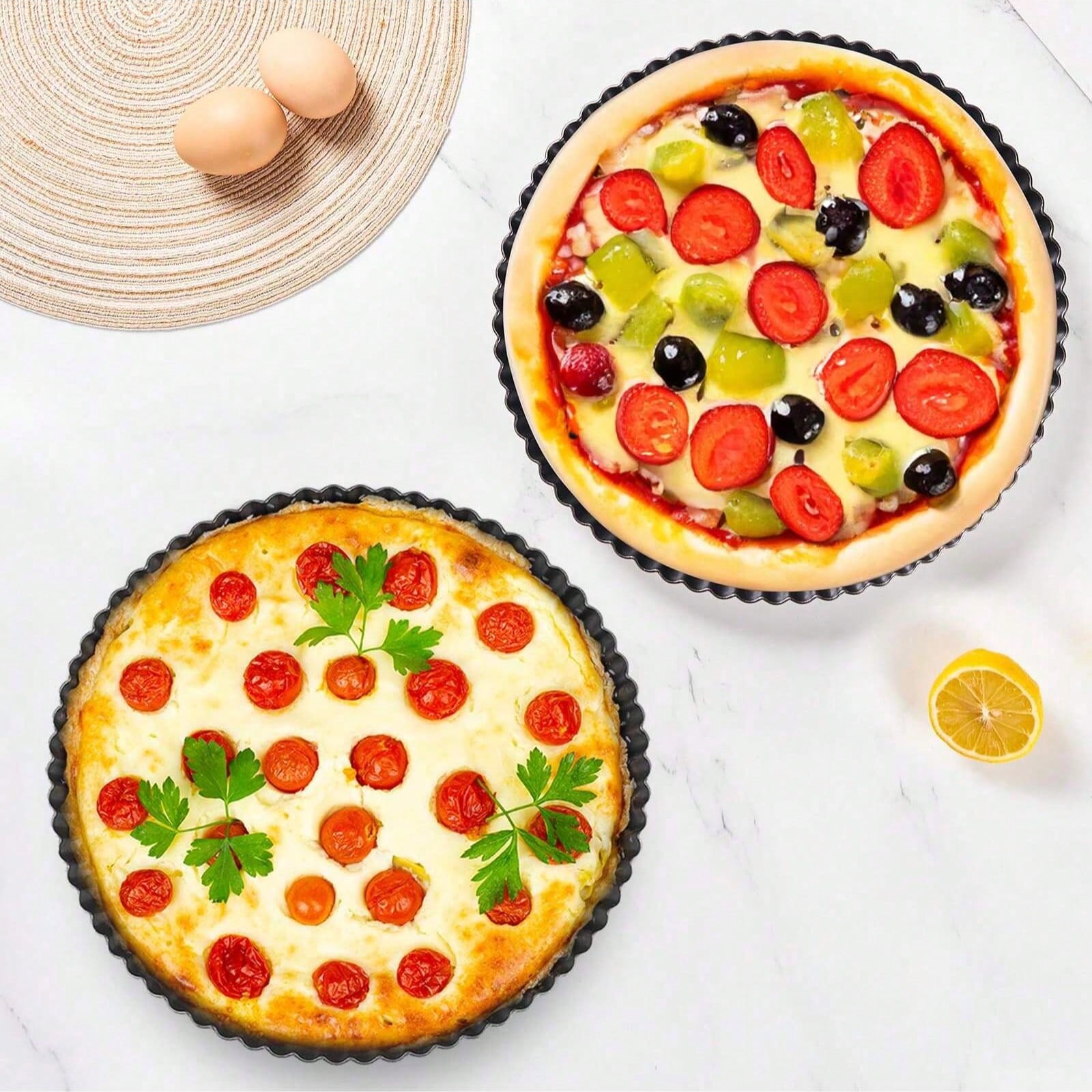 Non-Stick Tart Quiche Flan Pan - Tart Pan Loose recension och pris