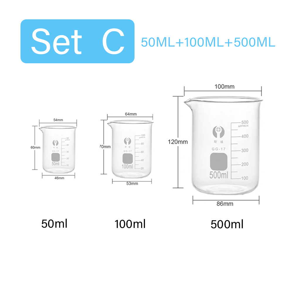 3pcs/Set Glass Measuring Cup S - Kitchen Glass Baking Set recension och pris