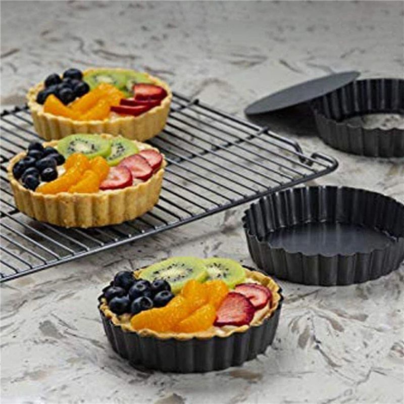 8Pcs 4In/10Cm Mini Pie Muffin  - Tart Pan Loose recension och pris