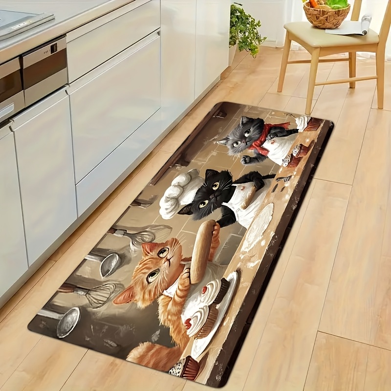 Cute Chef Cat Kitchen Long Mat - Kitchen Living Baking Mats recension och pris