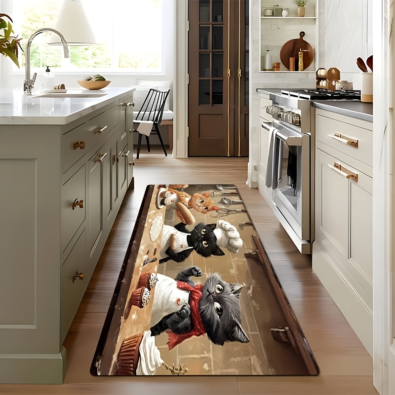 Cute Chef Cat Kitchen Long Mat - Kitchen Living Baking Mats recension och pris