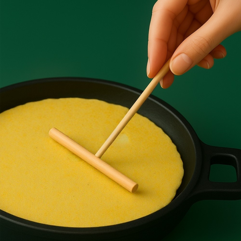 T-Shaped Bamboo Pancake Spatul - Kitchen Baking Ware recension och pris