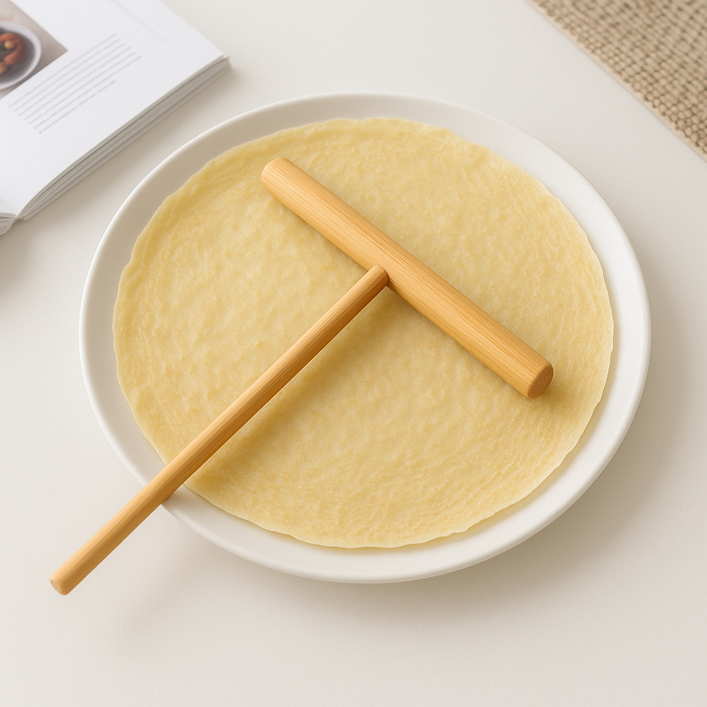 T-Shaped Bamboo Pancake Spatul - Kitchen Baking Ware recension och pris