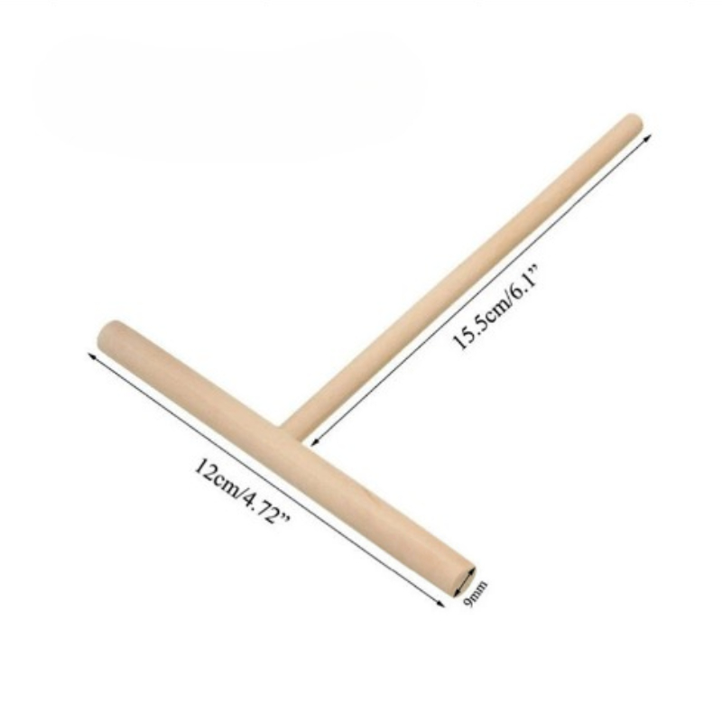 T-Shaped Bamboo Pancake Spatul - Kitchen Baking Ware recension och pris