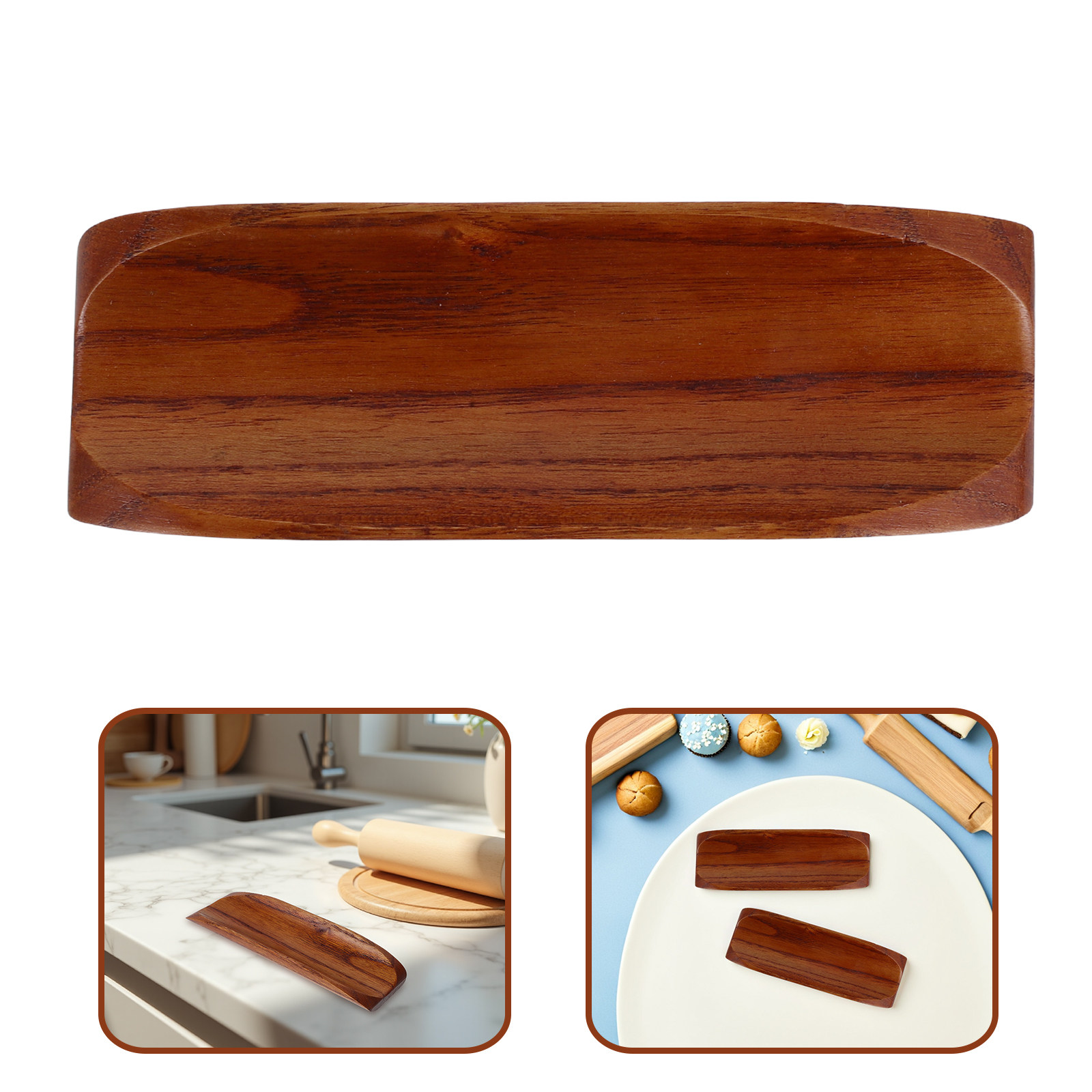 2Pcs Wooden Rolling Pin Holder - Kitchen With Baking Station recension och pris