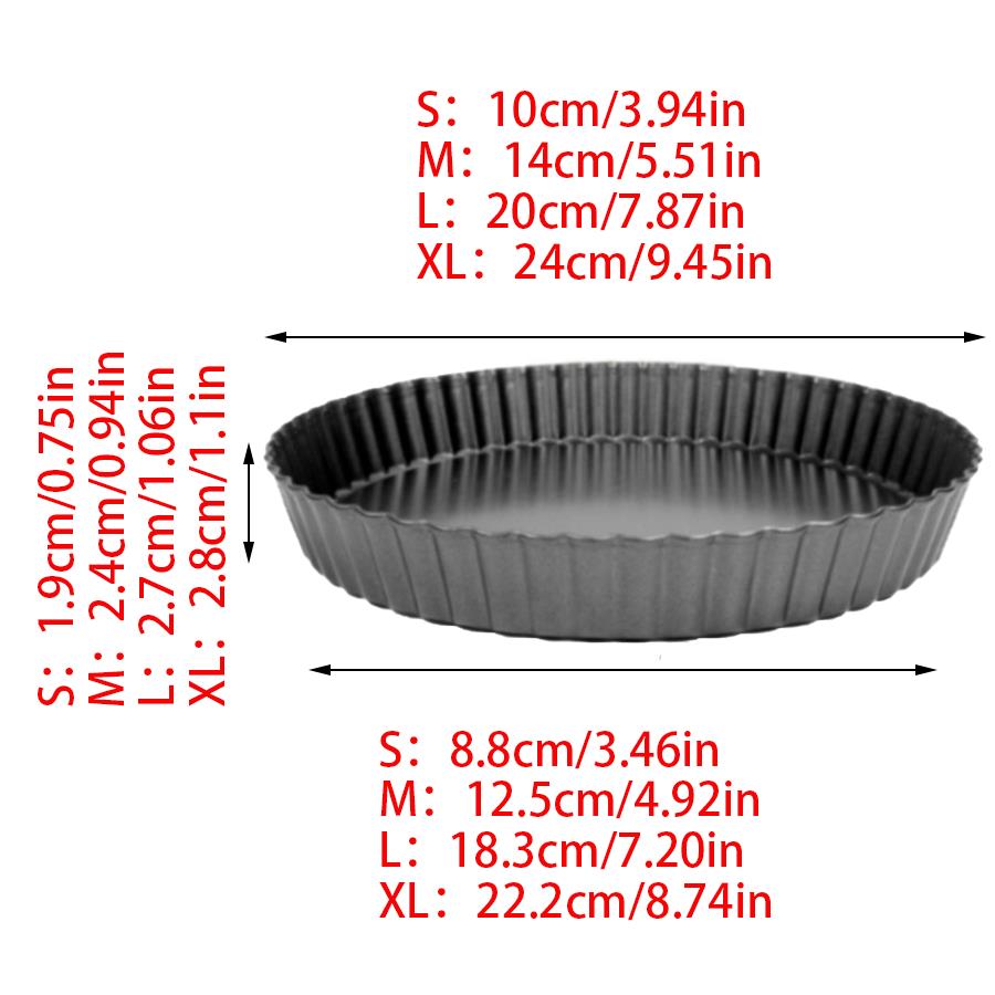 2pcs Fluted Edge Loose Base Pi - Tart Pan Loose recension och pris