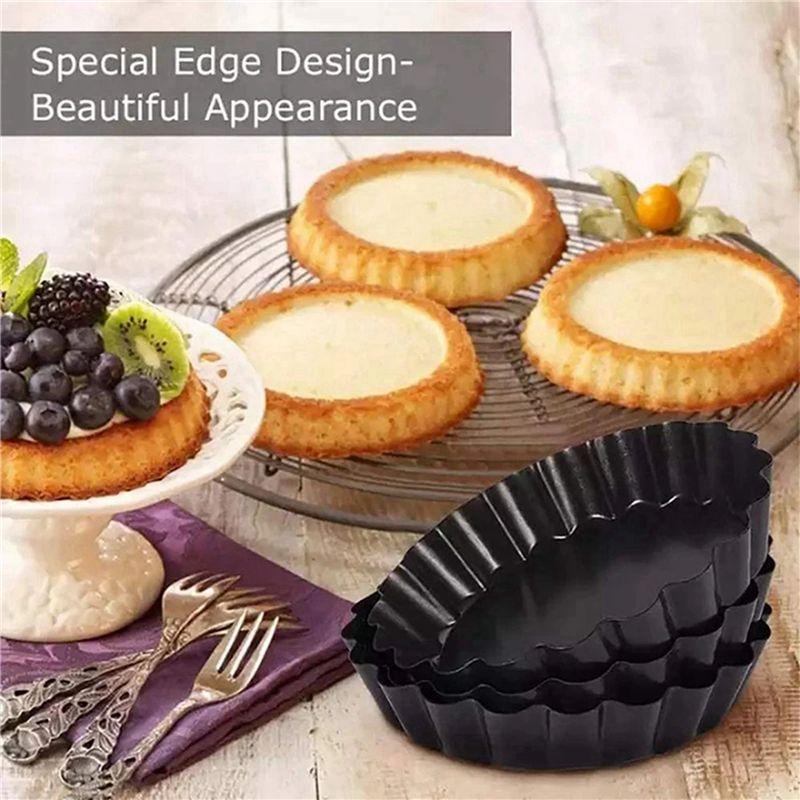 BAAJ-18Pcs 4In/10Cm Mini Pie M - Tart Pan Loose recension och pris