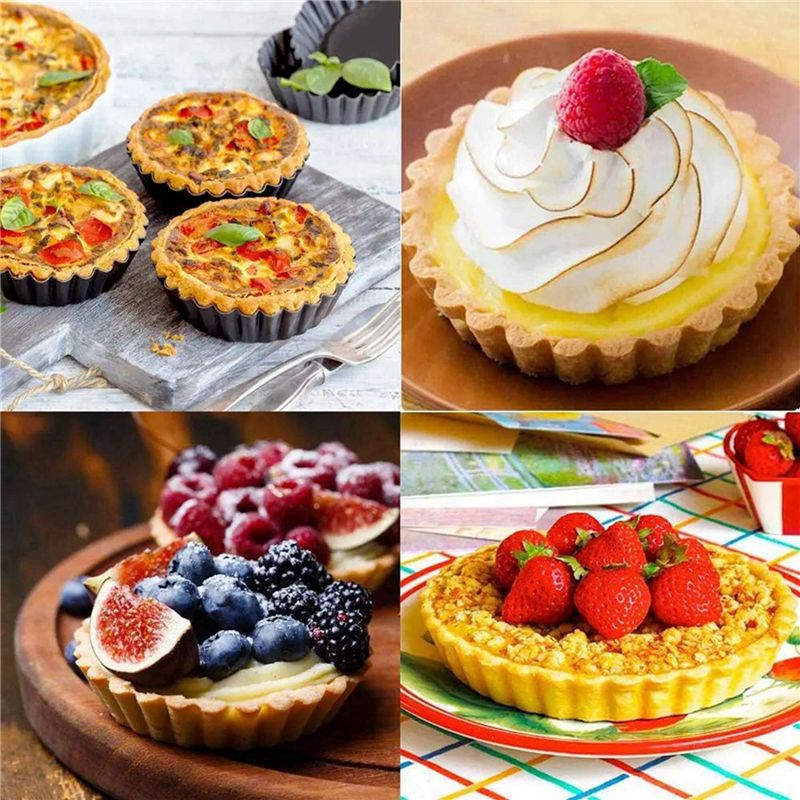 BAAJ-18Pcs 4In/10Cm Mini Pie M - Tart Pan Loose recension och pris