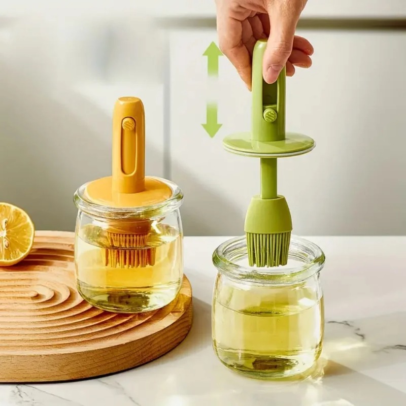 Oil Dispenser Bottle with Sili - Kitchen Glass Baking Set recension och pris