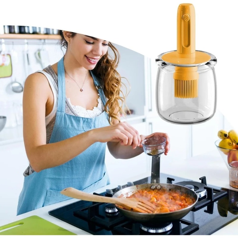 Oil Dispenser Bottle with Sili - Kitchen Glass Baking Set recension och pris
