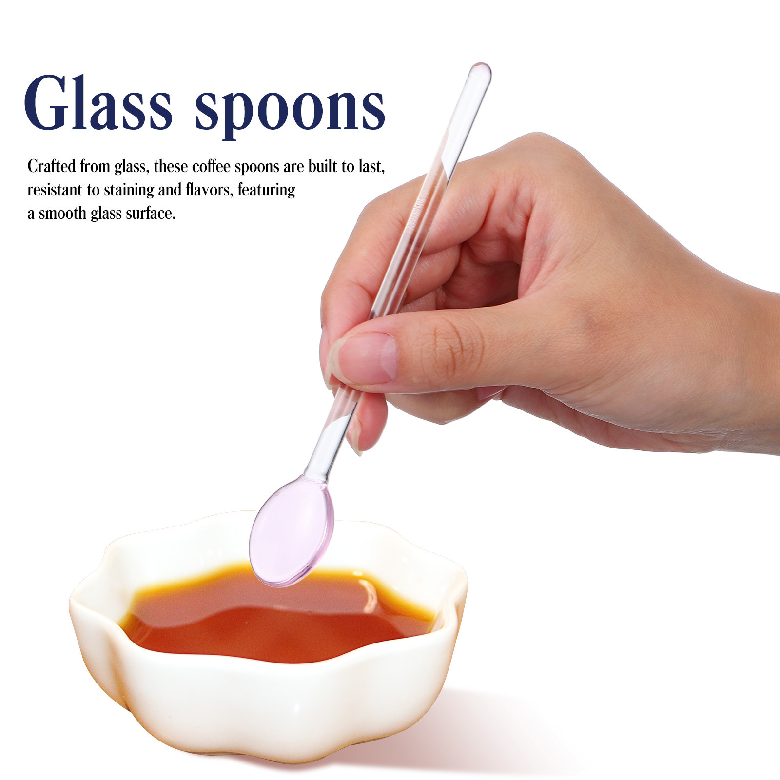 6Pcs Glass Stirring Spoons Lon - Kitchen Glass Baking Set recension och pris