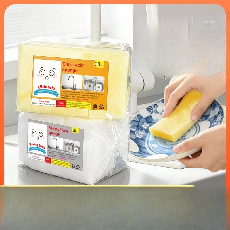 Dish Sponge Scouring Wipes Mul - Kitchen Cleaner With Baking Soda recension och pris