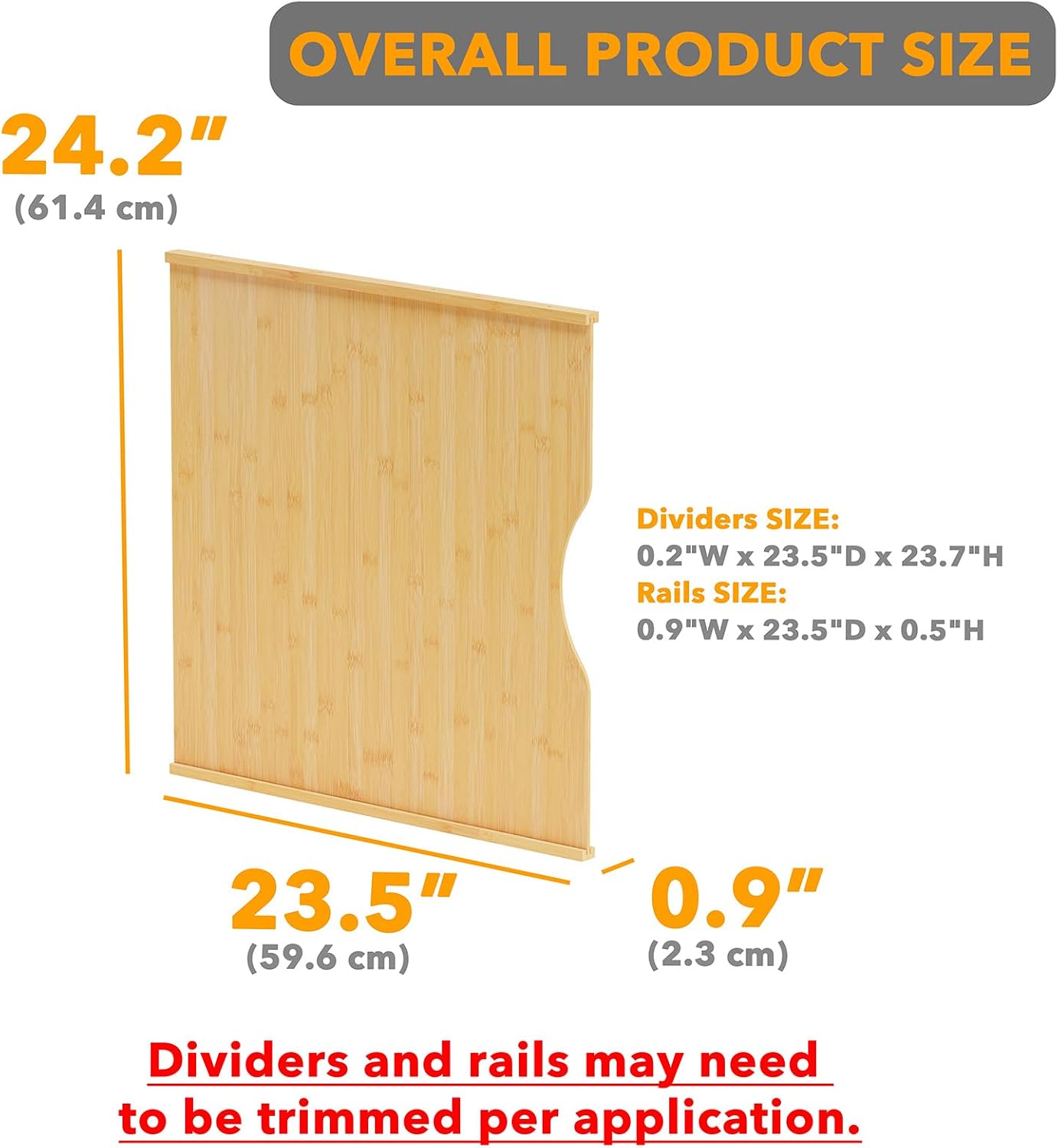 10 Pack Bamboo Tray Dividers f - Kitchen Baking Organization recension och pris